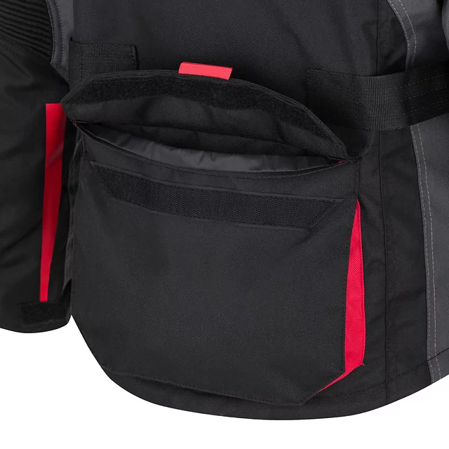 Ženska motoristična jakna W-TEC Radana - černo-šedo-červená