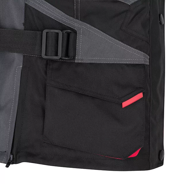 Ženska motoristična jakna W-TEC Radana - černo-šedo-červená