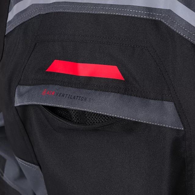 Ženska motoristična jakna W-TEC Radana - černo-šedo-červená