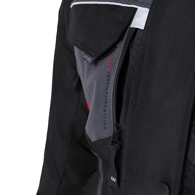 Ženska motoristična jakna W-TEC Radana - černo-šedo-červená