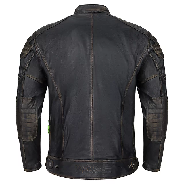 Usnjena moto jakna W-TEC Mungelli EVO - vintage černo-hnědá