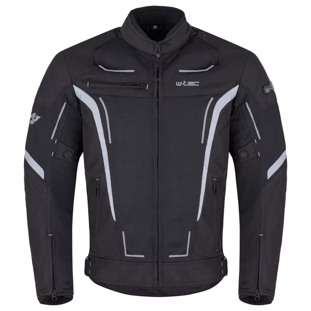 Poletna moška moto jakna W-TEC Mirelio - črna-fluo