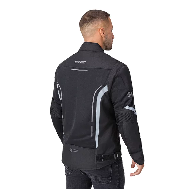 Poletna moška moto jakna W-TEC Mirelio - črna-fluo