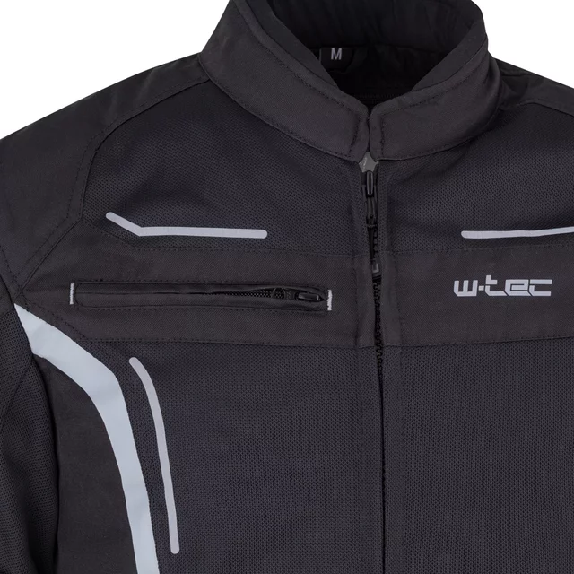 Poletna moška moto jakna W-TEC Mirelio - črna-fluo