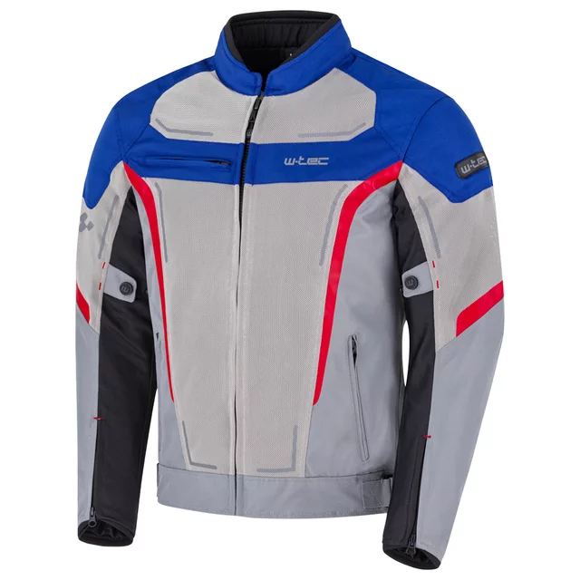 Poletna moška moto jakna W-TEC Mirelio - črna-fluo