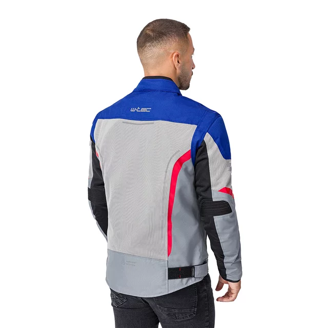 Poletna moška moto jakna W-TEC Mirelio - črna-fluo