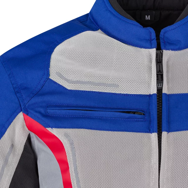 Poletna moška moto jakna W-TEC Mirelio - črna-fluo
