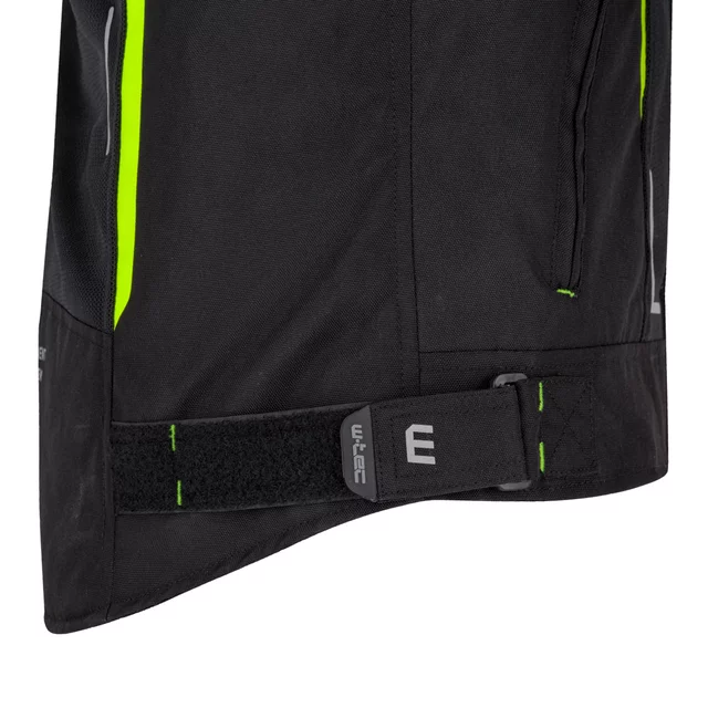 Poletna moška moto jakna W-TEC Mirelio - črna-fluo