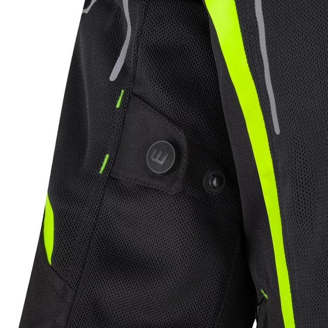 Poletna moška moto jakna W-TEC Mirelio - črna-fluo