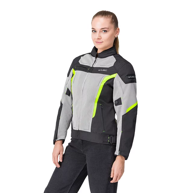 Poletna ženska moto jakna W-TEC Mirelia - črna-siva
