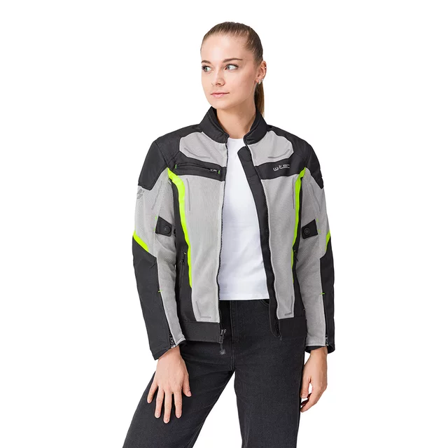 Poletna ženska moto jakna W-TEC Mirelia - črna-siva
