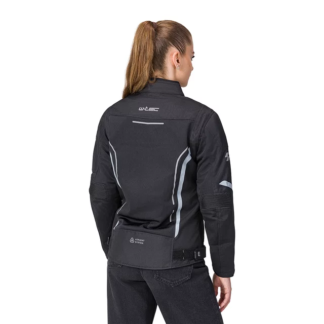 Poletna ženska moto jakna W-TEC Mirelia - črna-siva