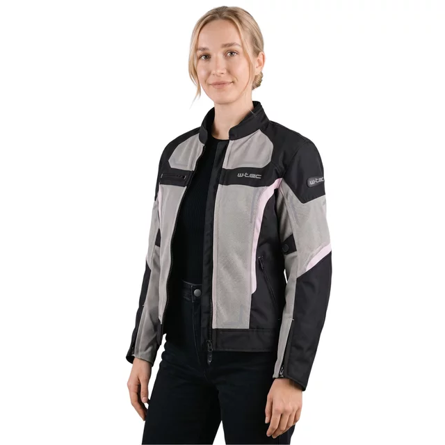 Poletna ženska moto jakna W-TEC Mirelia - črna-siva