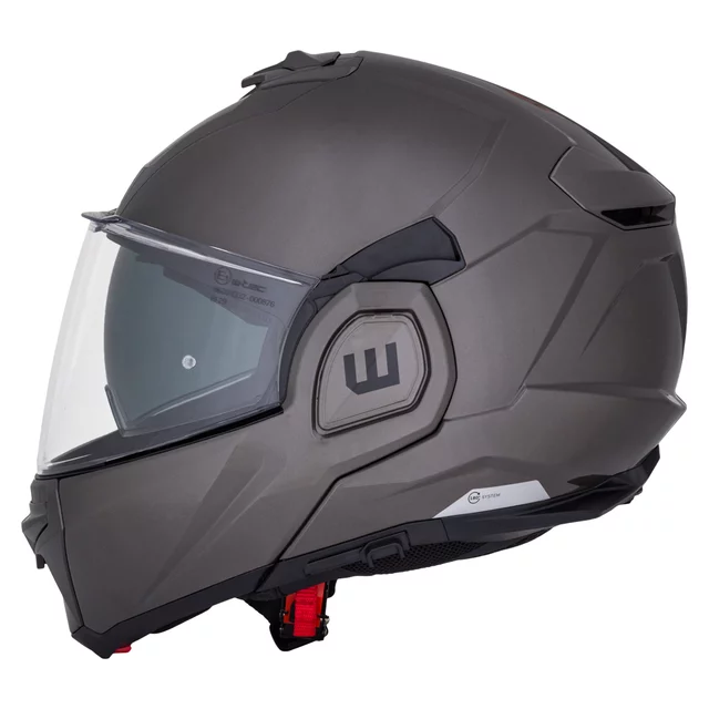 Preklopna moto čelada W-TEC Zoroz P/J - Metallic Grey