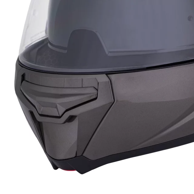 Preklopna moto čelada W-TEC Zoroz P/J - Metallic Grey