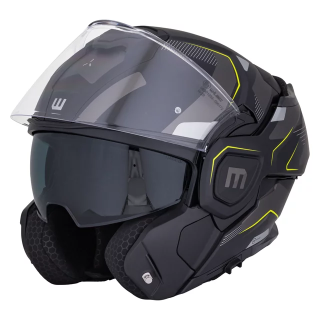 Preklopna moto čelada W-TEC Zoroz P/J - Metallic Grey