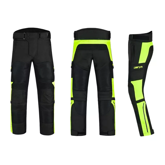 Otroške moto hlače W-TEC Pinapoco - črna-fluo