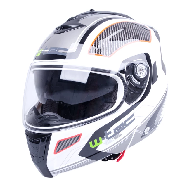 Moto čelada W-TEC NK-839 - S-Cape White Red