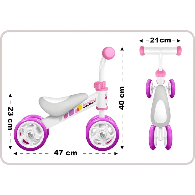 Otroško kolo Skids Control Baby Walker Girl