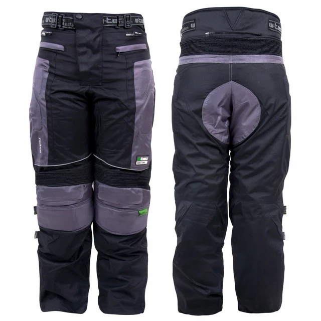 Moto hlače W-TEC Foibos TWG-102 - črna-siva - črna-siva