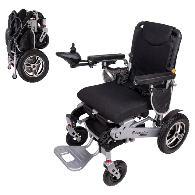 Električni invalidski voziček inSPORTline Hawkie II 700W - srebrna - srebrna