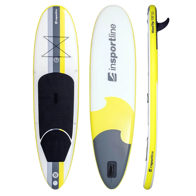 SUP Deska za veslanje z dodatki inSPORTline WaveTrip 10'6" G3 - rumena