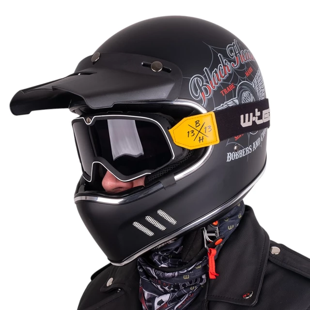 Moto čelada W-TEC Black Heart Retron - Angerwheel Black