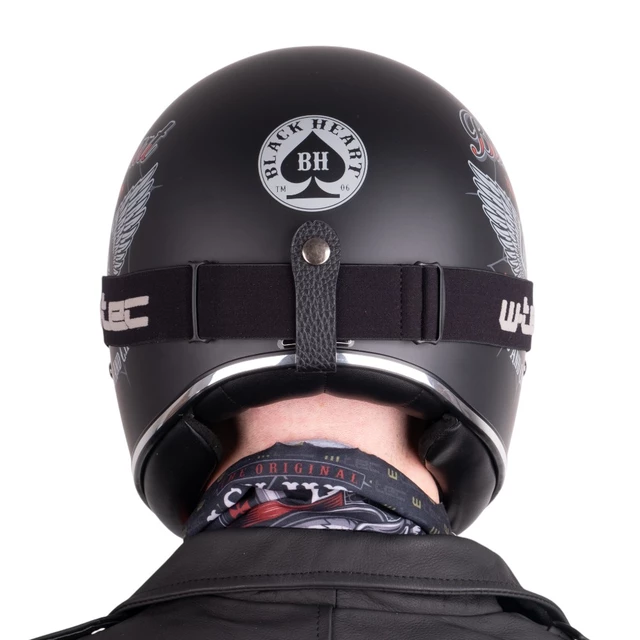 Moto čelada W-TEC Black Heart Retron - Angerwheel Black