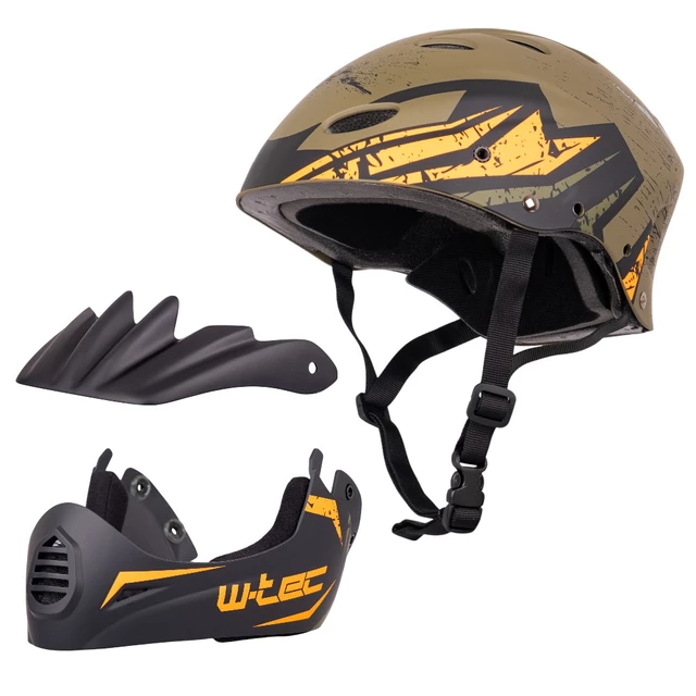 Downhill čelada W-TEC Campanero - zelena mat