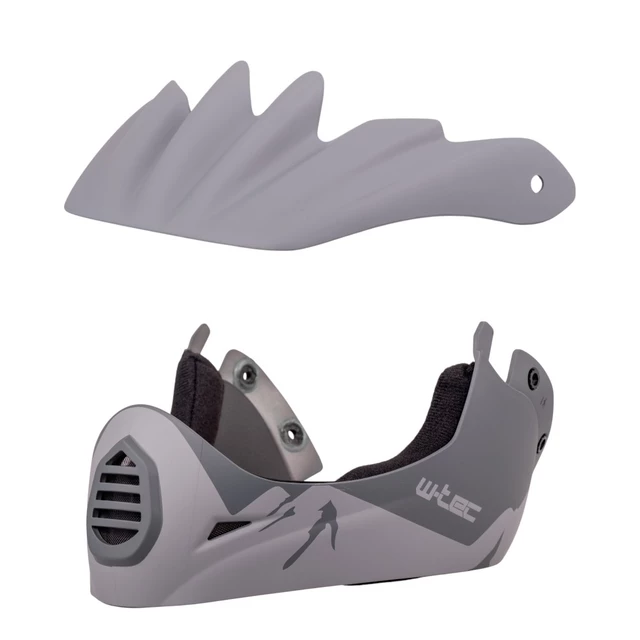 Downhill čelada W-TEC Campanero - siva mat
