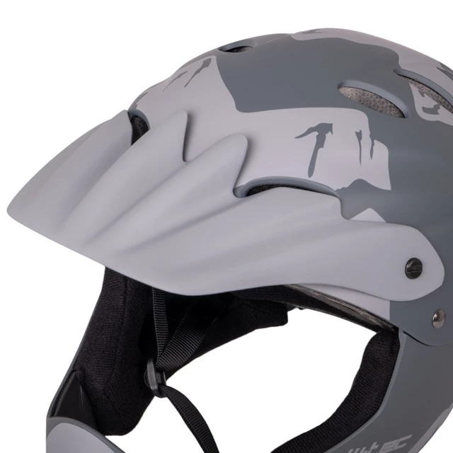 Downhill čelada W-TEC Campanero - siva mat