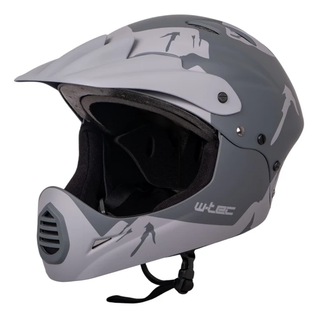 Downhill čelada W-TEC Campanero - siva mat