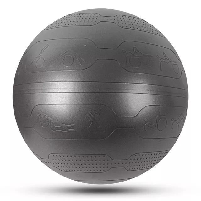 Gimnastična žoga inSPORTline Stretch Ball 75 cm - mocha mousse - črna