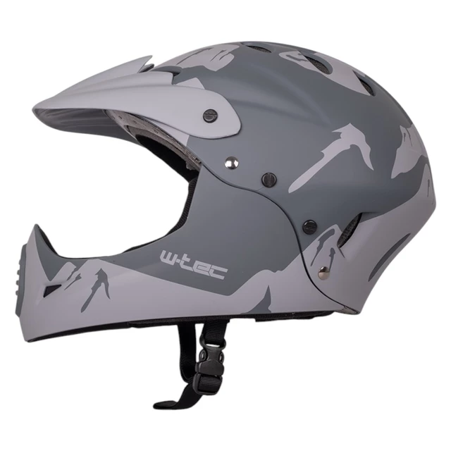 Downhill čelada W-TEC Campanero - siva mat