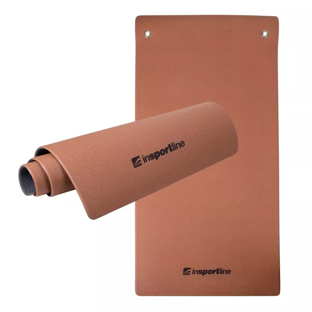 Podloga za vadbo inSPORTline Aero Advance 120 x 60 cm - oranžno-roza - mocha mousse-siva