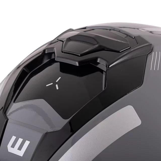 Preklopna moto čelada W-TEC Zoroz P/J - Metallic Grey