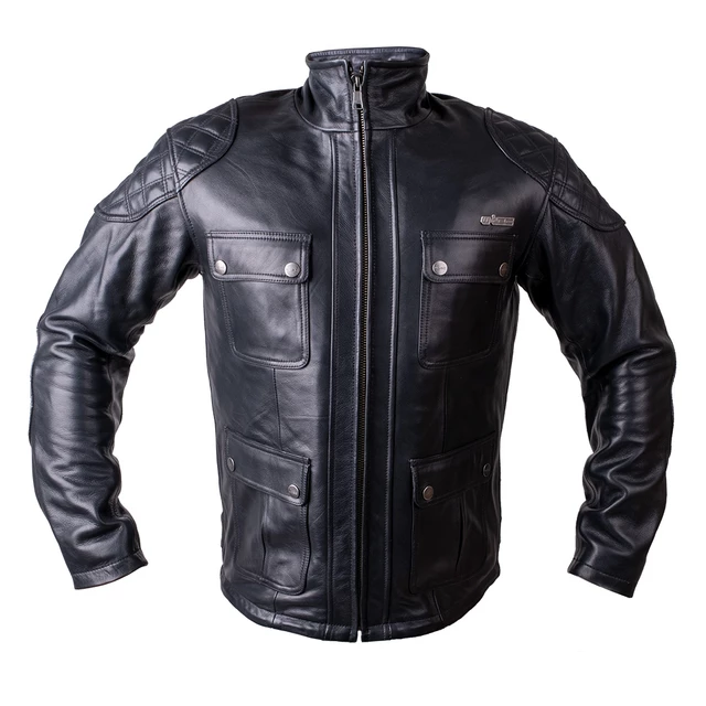Usnjena moto jakna W-TEC Valebravo - črna