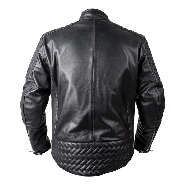 Usnjena moto jakna W-TEC Elcabron - črna