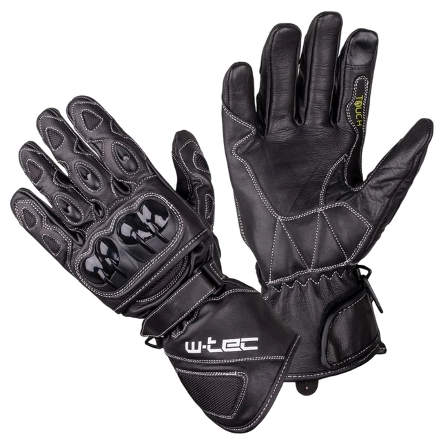 Moto rokavice W-TEC SUPREME TWG-171 - črna - črna