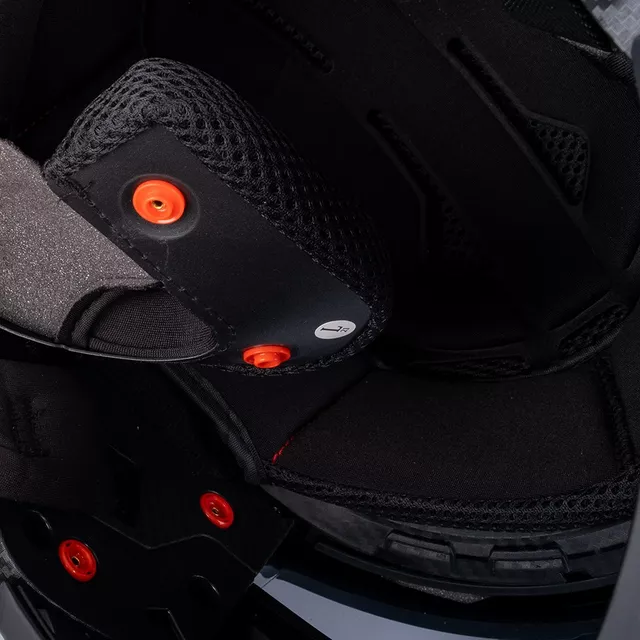 Moto čelada W-TEC Badalone Graphic - matně černá-žlutá