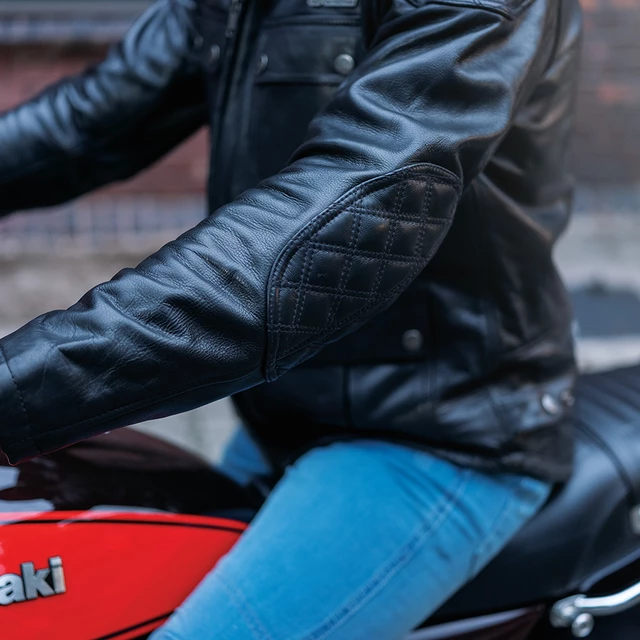 Usnjena moto jakna W-TEC Valebravo - črna