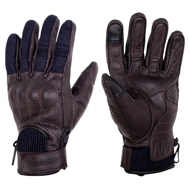 Poletne moto rokaviceW-TEC Fowlar - deep coffee-indigo