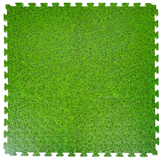 Puzzle tatami podloga inSPORTline Zemalpro 100x100x2 cm - motiv trávníku