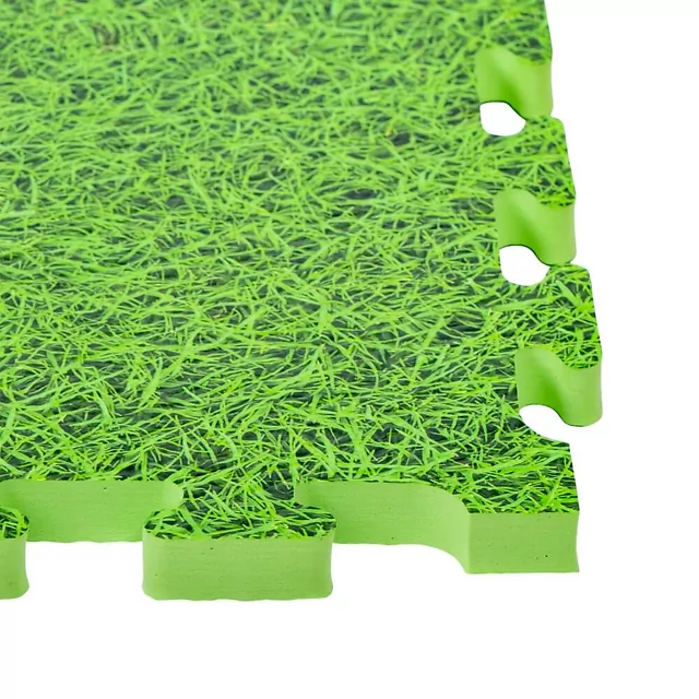 Puzzle tatami podloga inSPORTline Zemalpro 100x100x2 cm - motiv trávníku