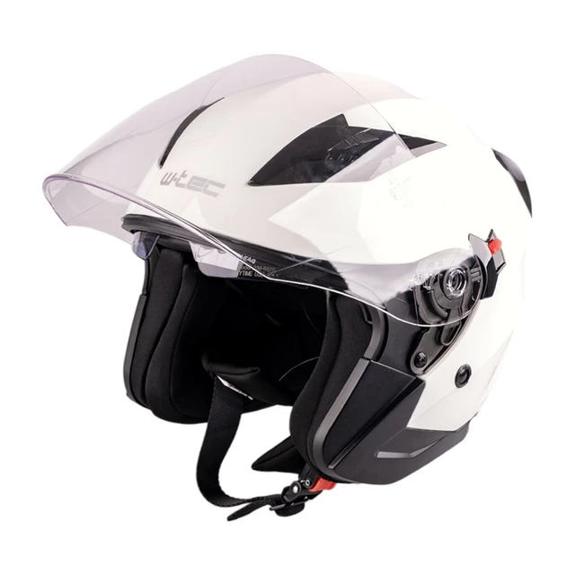 Moto čelada W-TEC Putta - bela biserna