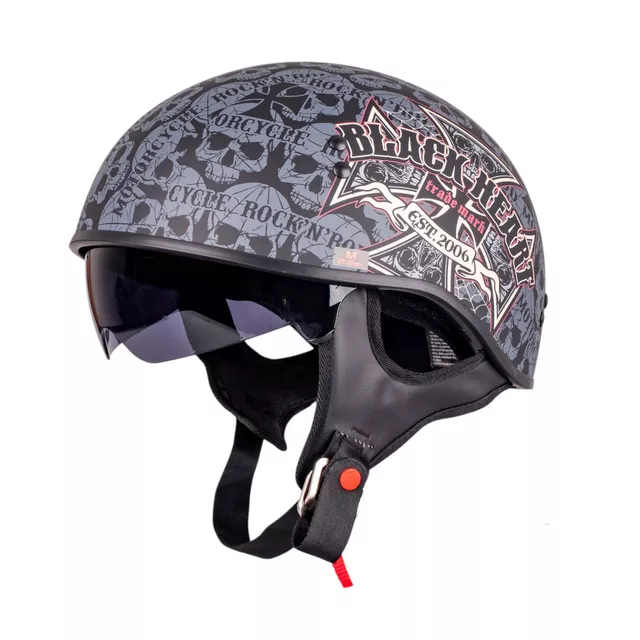 Moto čelada W-TEC Black Heart V535 Cross Skull