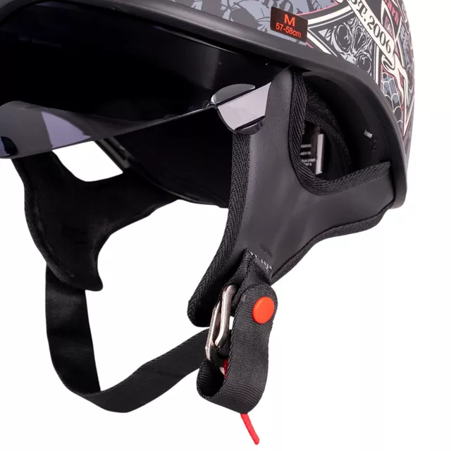 Moto čelada W-TEC Black Heart V535 Cross Skull