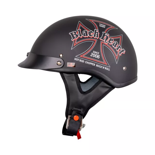 Moto čelada W-TEC Black Heart V531 Iron Cross - črna