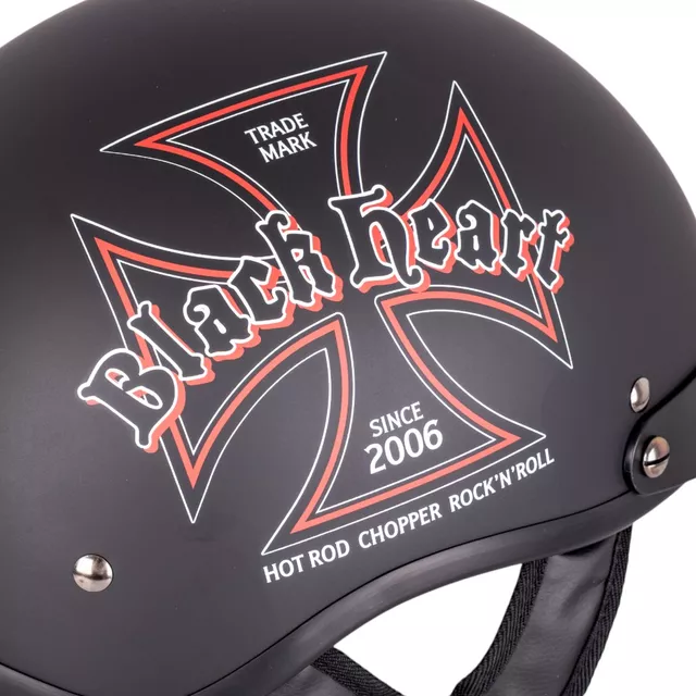 Moto čelada W-TEC Black Heart V531 Iron Cross - črna