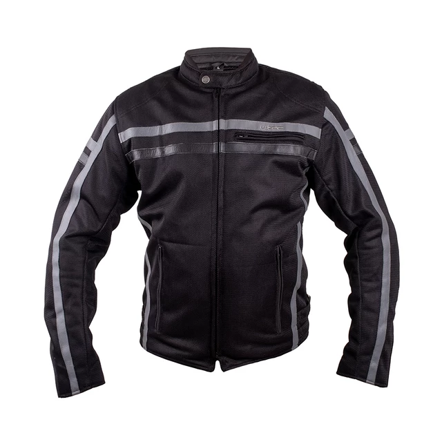 Moto jakna W-TEC Bellvitage Crow - črna-siva - črna-siva